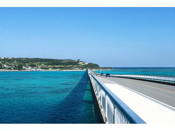 北谷（ちゃたん）町発『沖縄美ら海水族館』観光バス<コース>古宇利島⇒ワルミ大橋（車窓）⇒水族館⇒ナゴパイナップルパーク or OKINAWAフルーツランド【日帰り・約8時間・0歳以上・全施設入場料込・観光ガイド無し・車内Wifiフリー】（D-1）