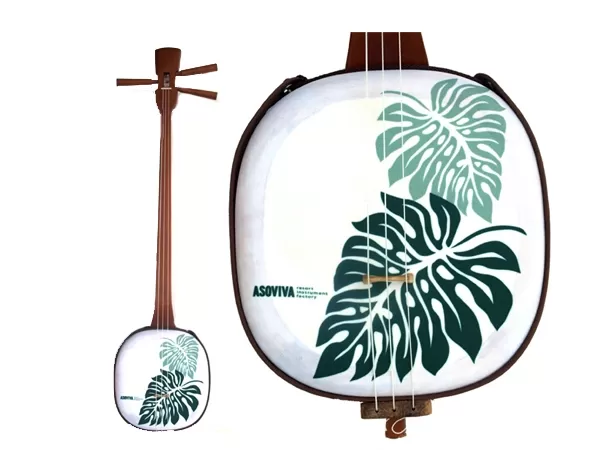 中部・読谷村『三線作り教室（モンステラ柄／５色）』【当日電話申込ＯＫ｜1名可】