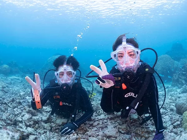 宮古島周辺『伊良部（いらぶ）島』ビーチ体験ダイビング1本★安心のフルフェイスマスクプラン！【約3時間半・1日2便・12歳以上・水中カメラレンタル無料・1名可】