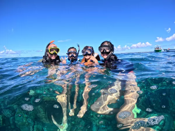 水中から水面を映すと宙に浮いてるようなシルエット♪