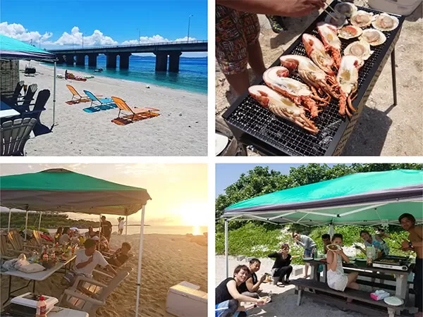 宮古島bbqバーベキュー 渡口の浜開催 ファイブオーシャン宮古島 沖楽