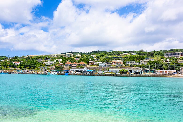 古宇利大橋|対岸の港