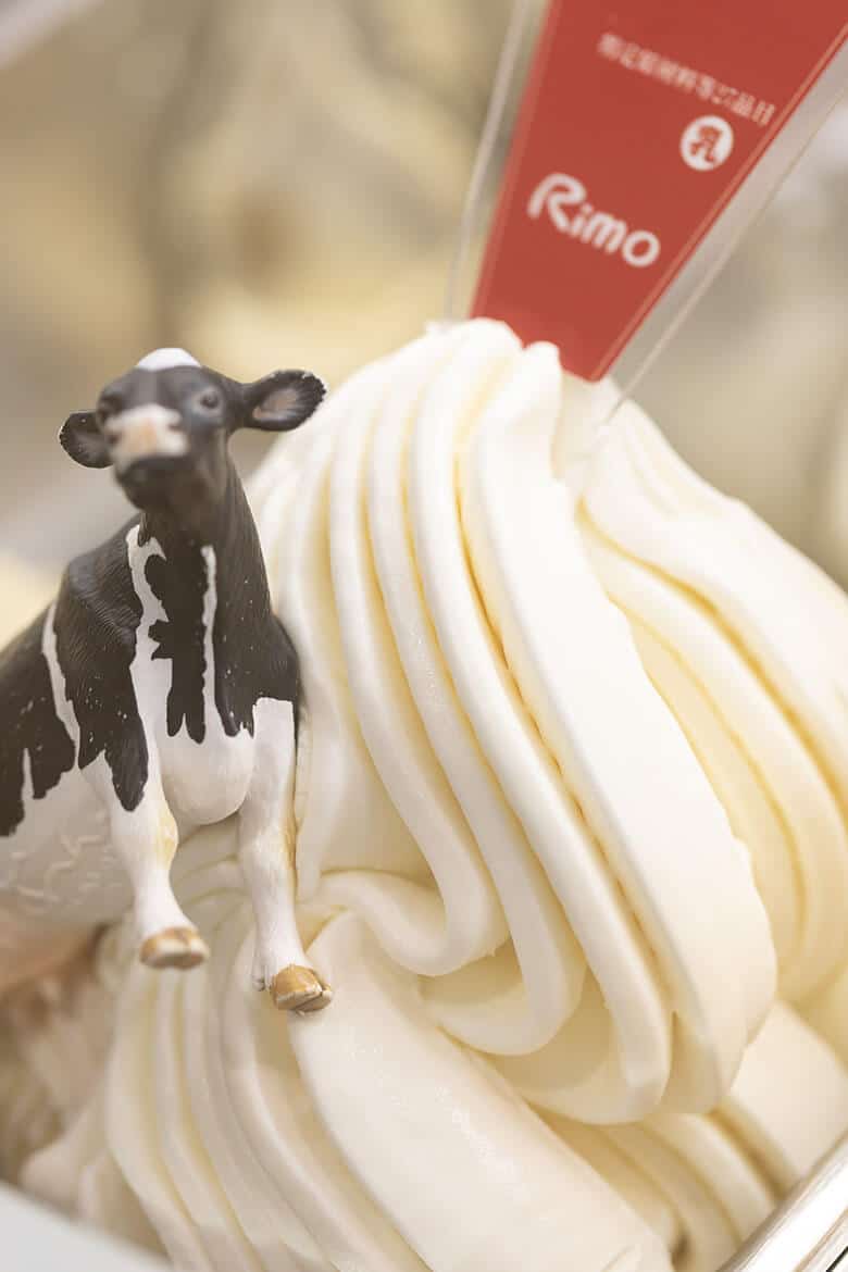 Rimo（リモ）イーアス沖縄豊崎店｜牛のフィギュアと生乳のジェラート