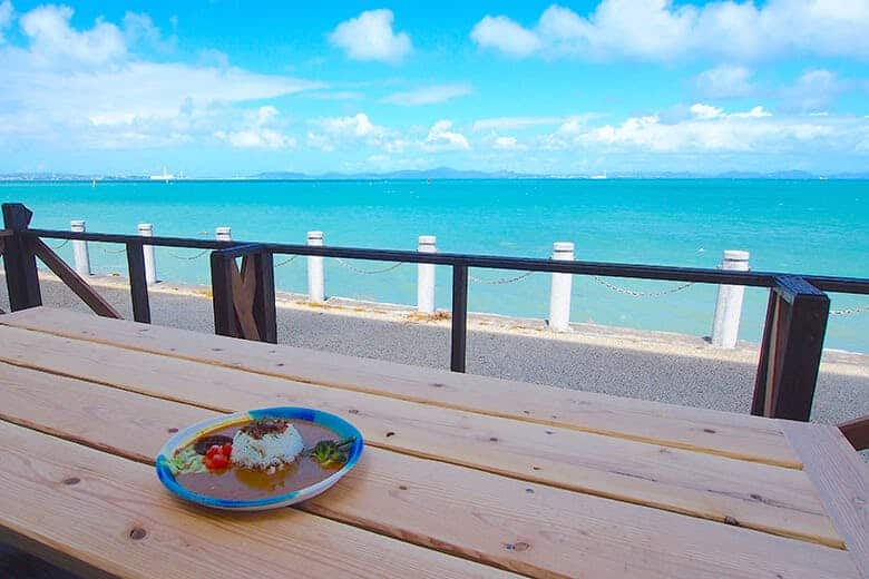 海中茶屋|テラス席からのオーシャンビュー