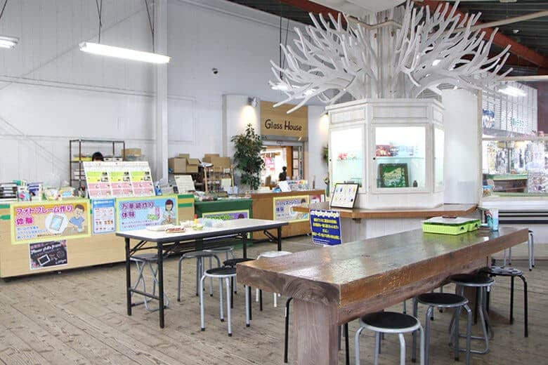 森のガラス館｜工房内のスペース