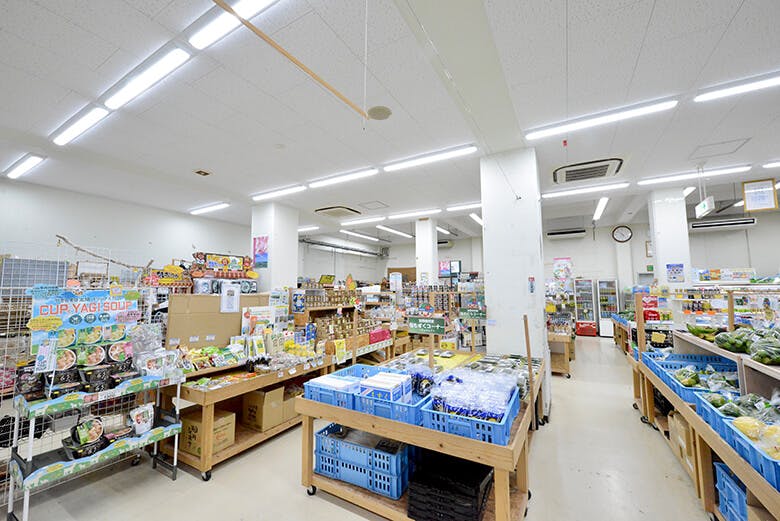 道の駅ぎのざ｜様々な商品が並ぶ施設内観