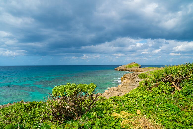 西平安名崎(にしへんなざき)|西側から見た眺望