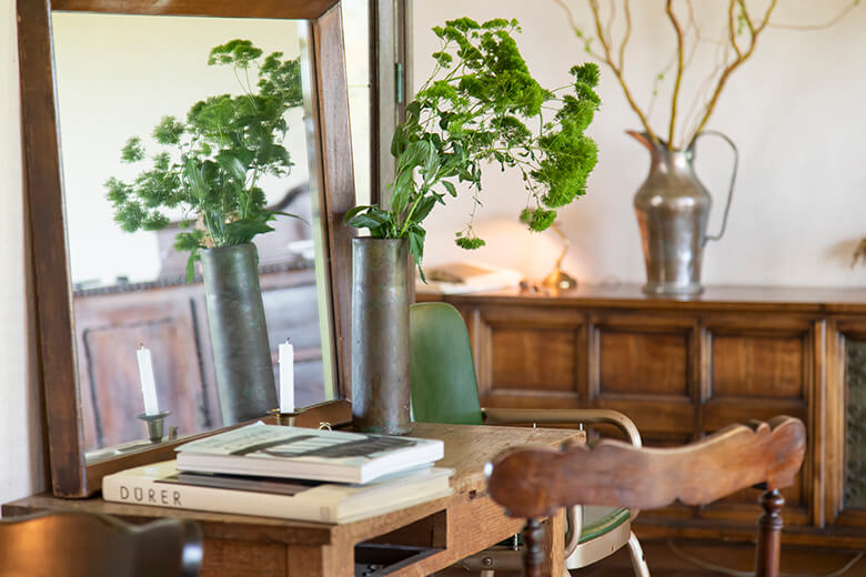 クルミ舎|植物がディスプレイされた店内