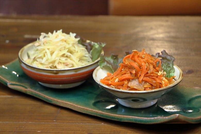 石嶺食堂|「人参しりしり」と「青パパイヤしりしり」