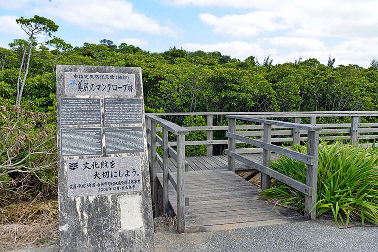 島尻マングローブ林|市指定天然記念物指定のプレート