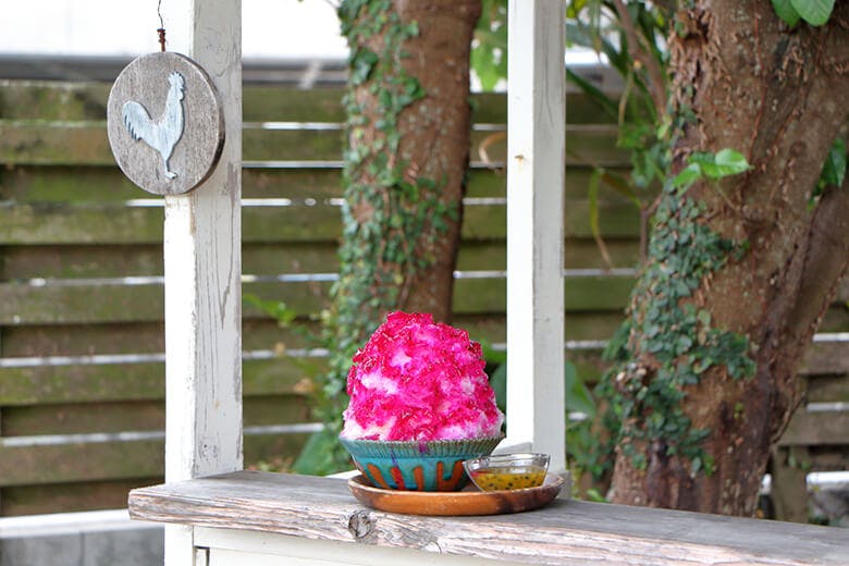 喫茶ニワトリ｜ドラゴンフルーツとパッションフルーツ氷