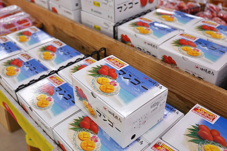 道の駅?豊崎|贈答用のアップルマンゴーの箱
