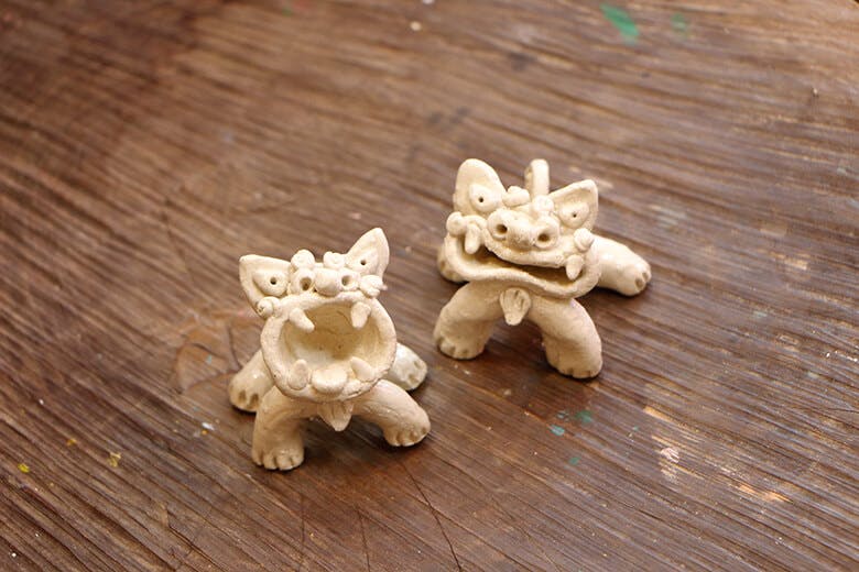 ぎゃらりーゆしびん|小型の漆喰シーサー