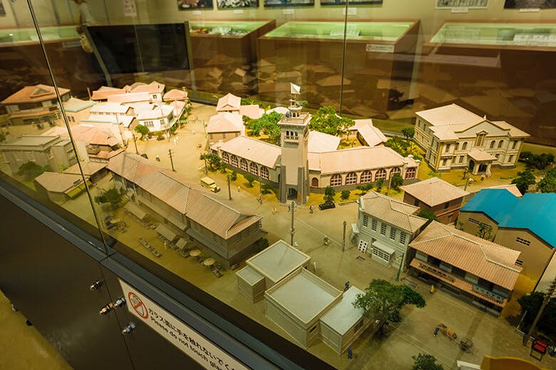 那覇市歴史博物館|戦前の那覇市東町の一角を再現した模型
