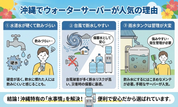 沖縄でウォーターサーバーが人気の理由