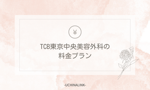 TCB東京中央美容外科の料金プラン