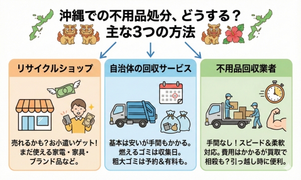 沖縄での不用品の処分はどうする?