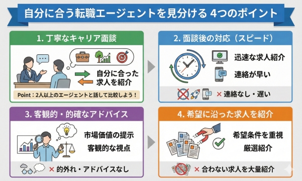 自分にとって良い転職エージェントの見分け方