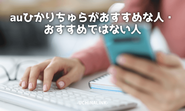 auひかりちゅらがおすすめな人・おすすめではない人