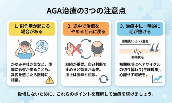 AGA治療の注意点