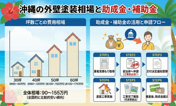 沖縄の外壁塗装相場はどのくらい？