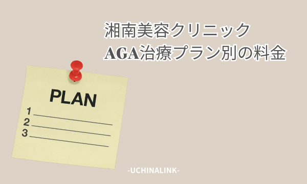 湘南美容クリニックのAGA治療プラン別の料金