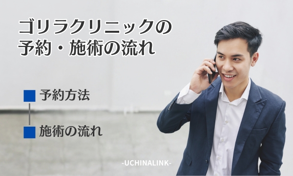 ゴリラクリニックの予約・施術の流れ