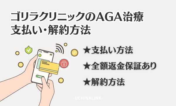 ゴリラクリニックのAGA治療の支払い・解約方法
