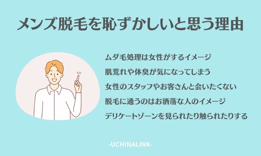 メンズ脱毛を恥ずかしいと思う理由