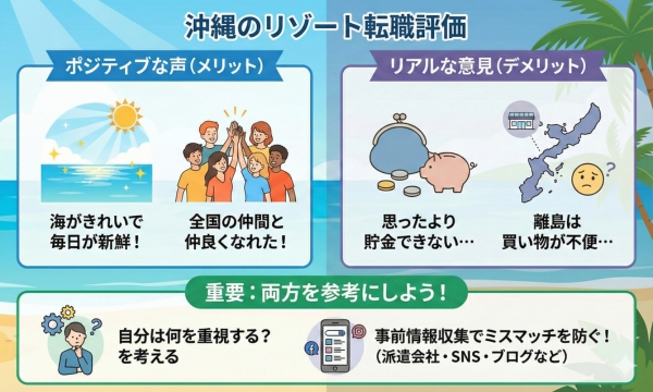 沖縄でリゾートバイトをした人の口コミ
