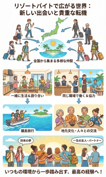 新しい出会いや視野が広がる