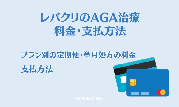 レバクリのAGA治療の価格・支払方法