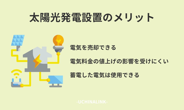 太陽光発電設置のメリット