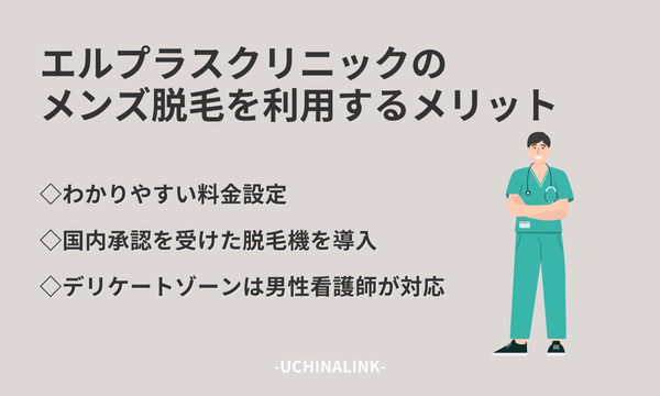 エルプラスクリニックのメンズ脱毛を利用するメリット