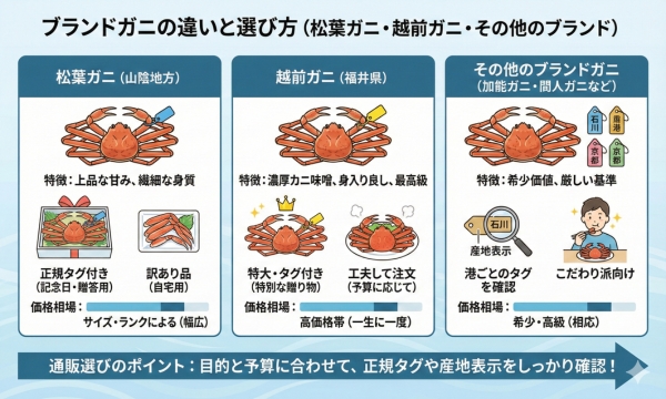 ブランドガニの違いと選び方