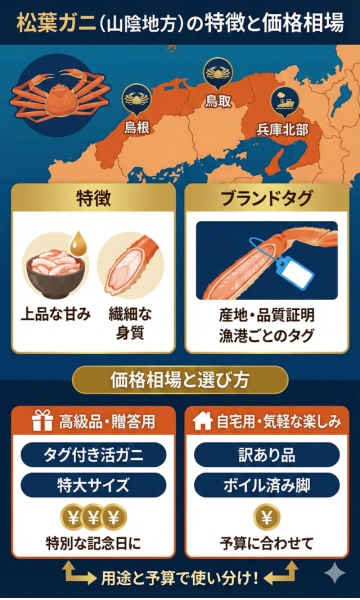 松葉ガニ（山陰地方）の特徴と価格相場