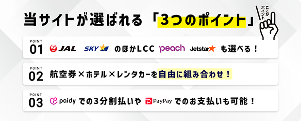 当サイトが選ばれる3つのポイント 当サイトが選ばれる3つのポイント