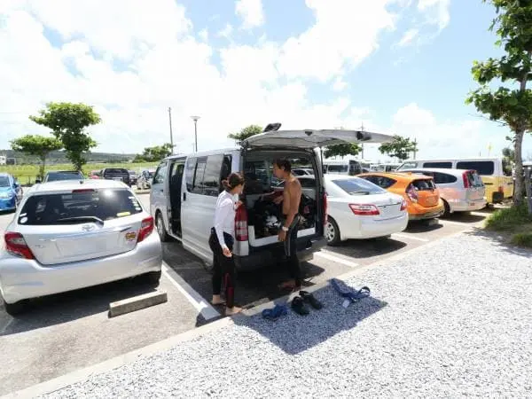 １日目ビーチファンダイブ終了