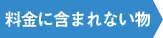 料金に含まれない物