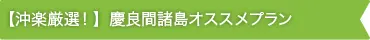 【沖楽厳選!】慶良間諸島オススメプラン
