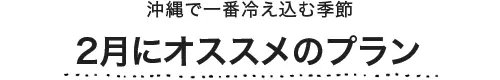 2月にオススメのプラン