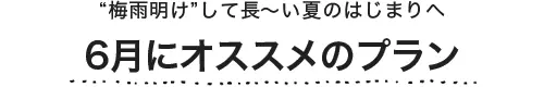6月にオススメのプラン