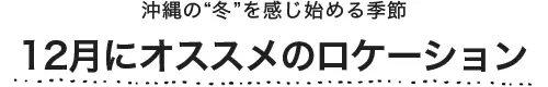 12月にオススメのロケーション