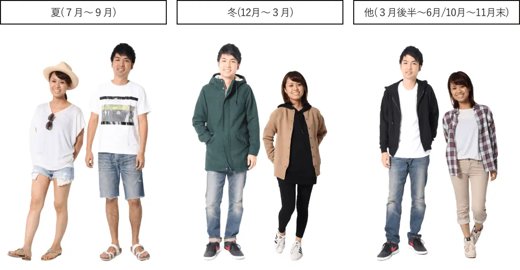 季節ごとの服装