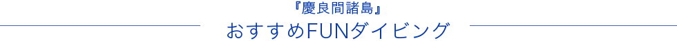 「慶良間諸島」おすすめFUNダイビング