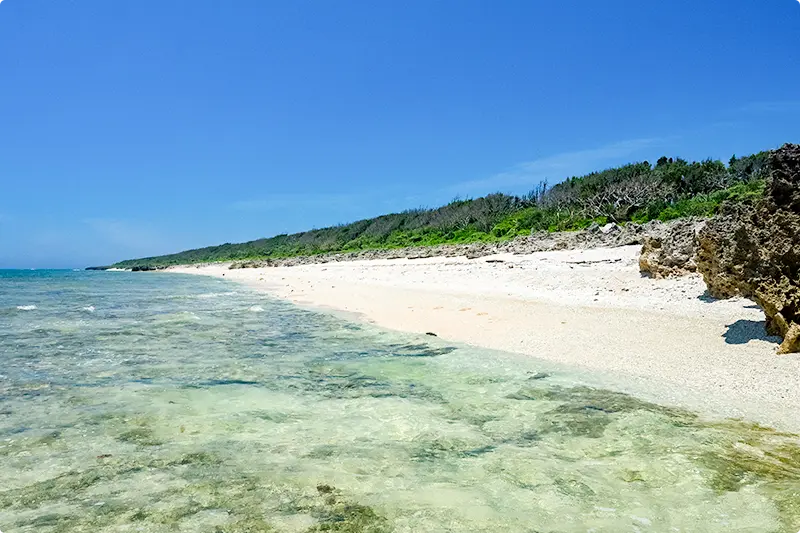 五穀の壺が流れ着いたという伝説がある「イシキ浜」