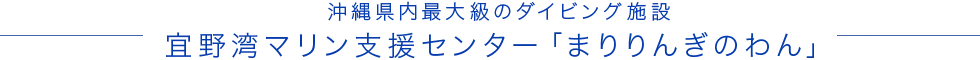 沖縄最大級のダイビング施設<br>～宜野湾マリン支援センター「まりりんぎのわん」～