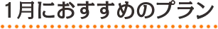 1月におすすめのプラン