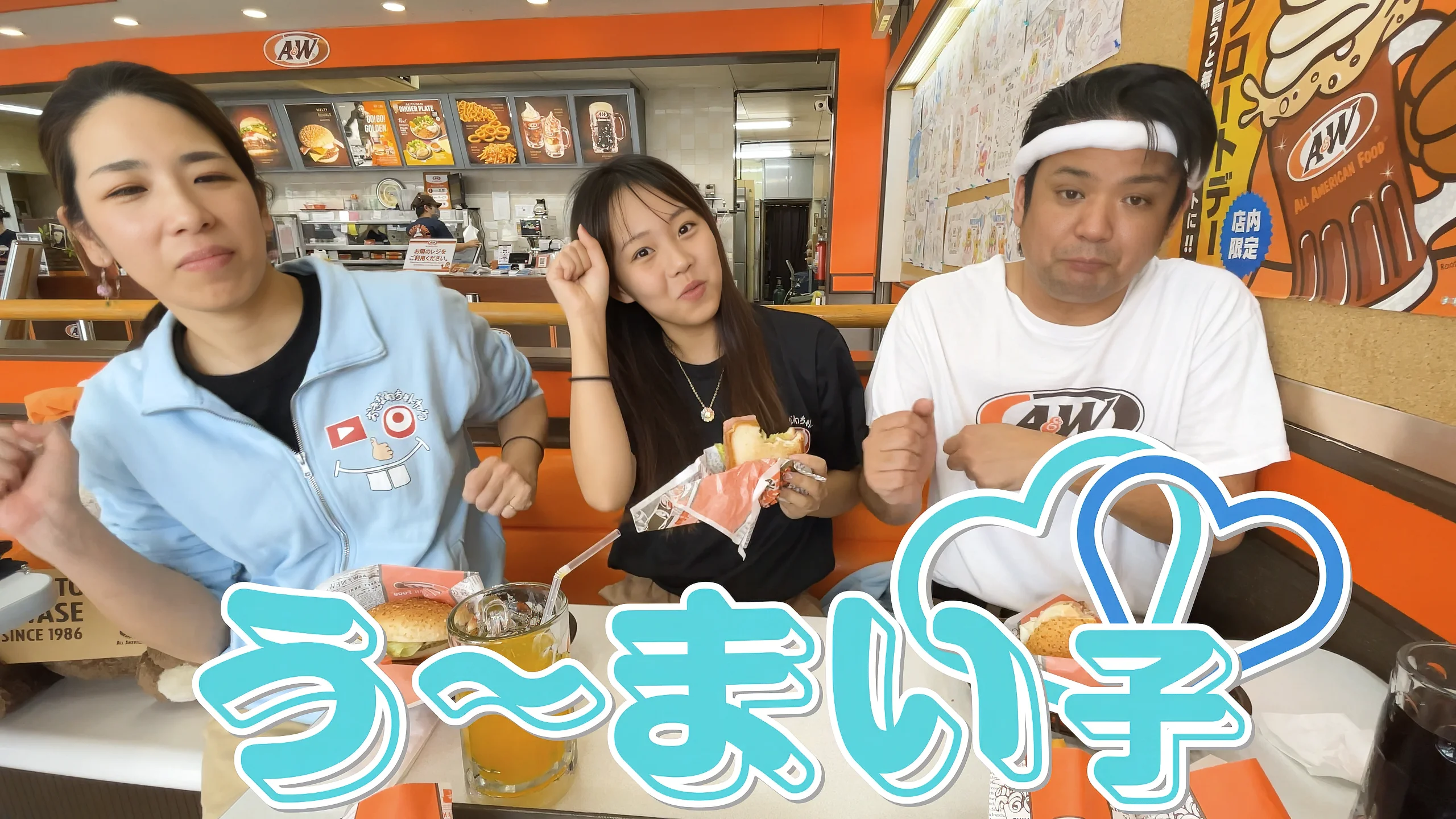 A&W沖縄 ハムチーズサンドの断面