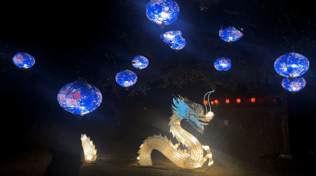巨大な龍（ドラゴン）ランタン